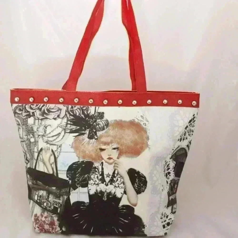 🎉Host Pick🎉Portrait Handbag with Red Details